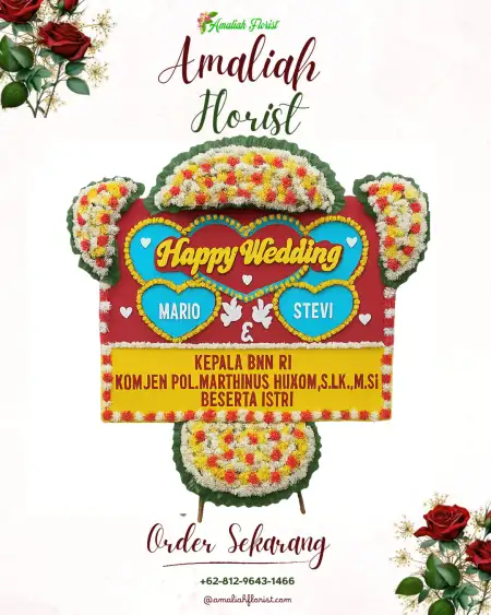 Papan Bunga Pernikahan Mandonga